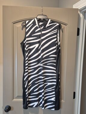 Tail Black and White Zebra Athletic Dress